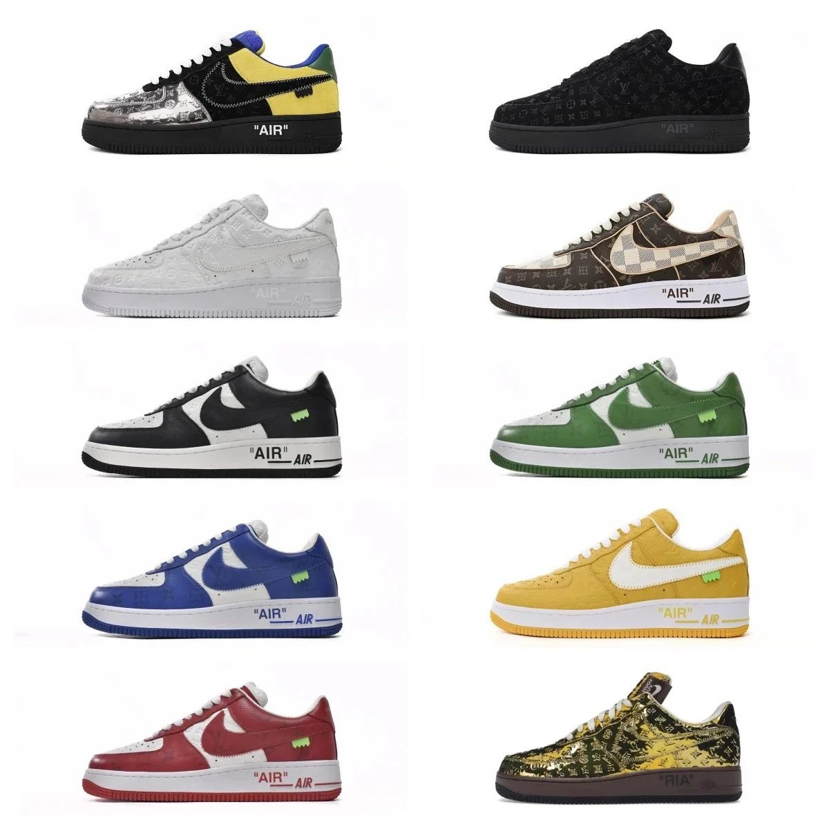Air Force 1 Low x LOUIS VUITTON LV 'Silver Black' 1A9VCH  