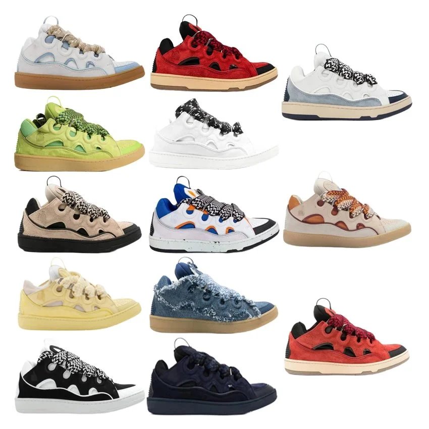  Lanvin 2023 Curb Sneakers 'Poppy  