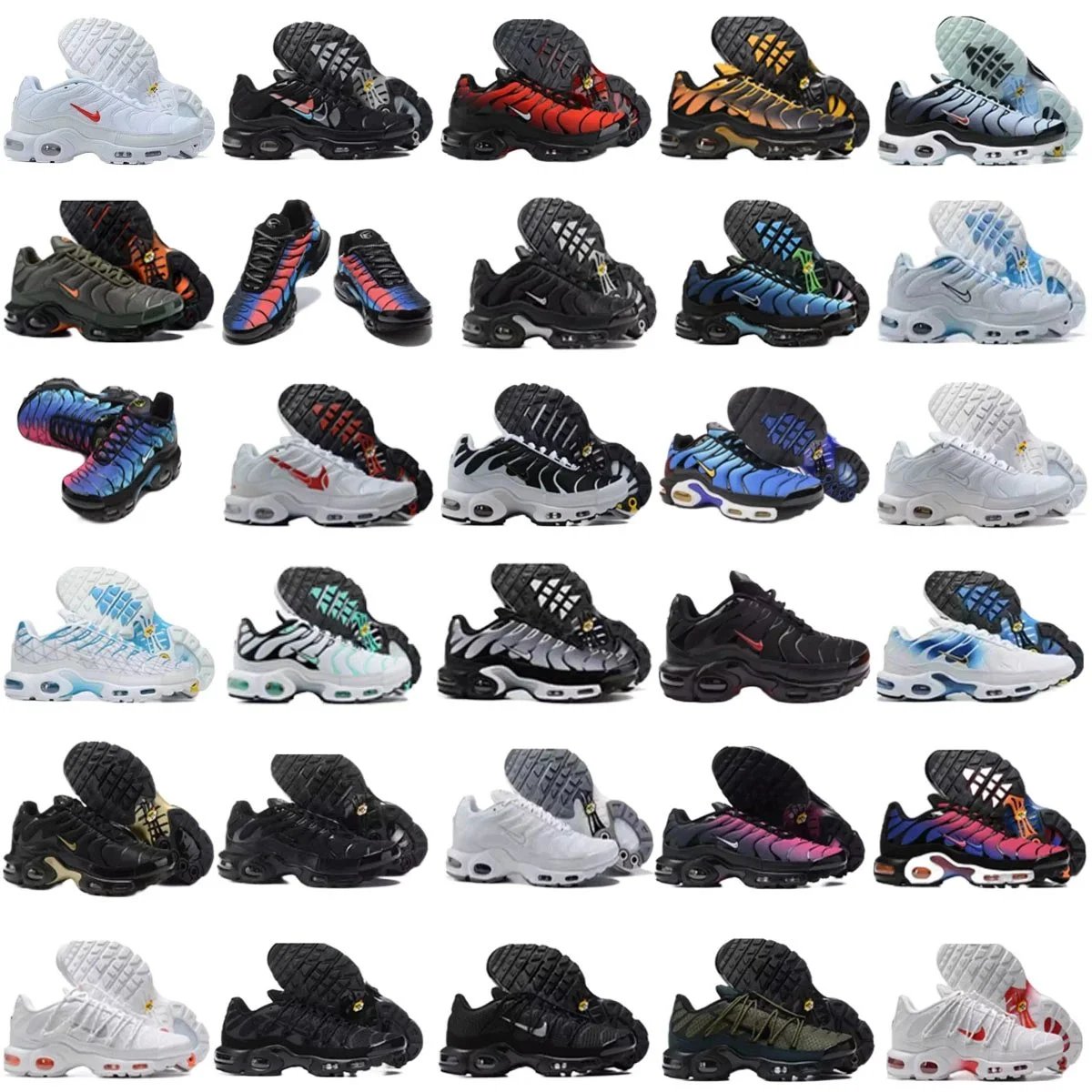 NIKE AIR MAX Plus TXT TN Baskets Chaussures Entraînement course Blanc Rouge  